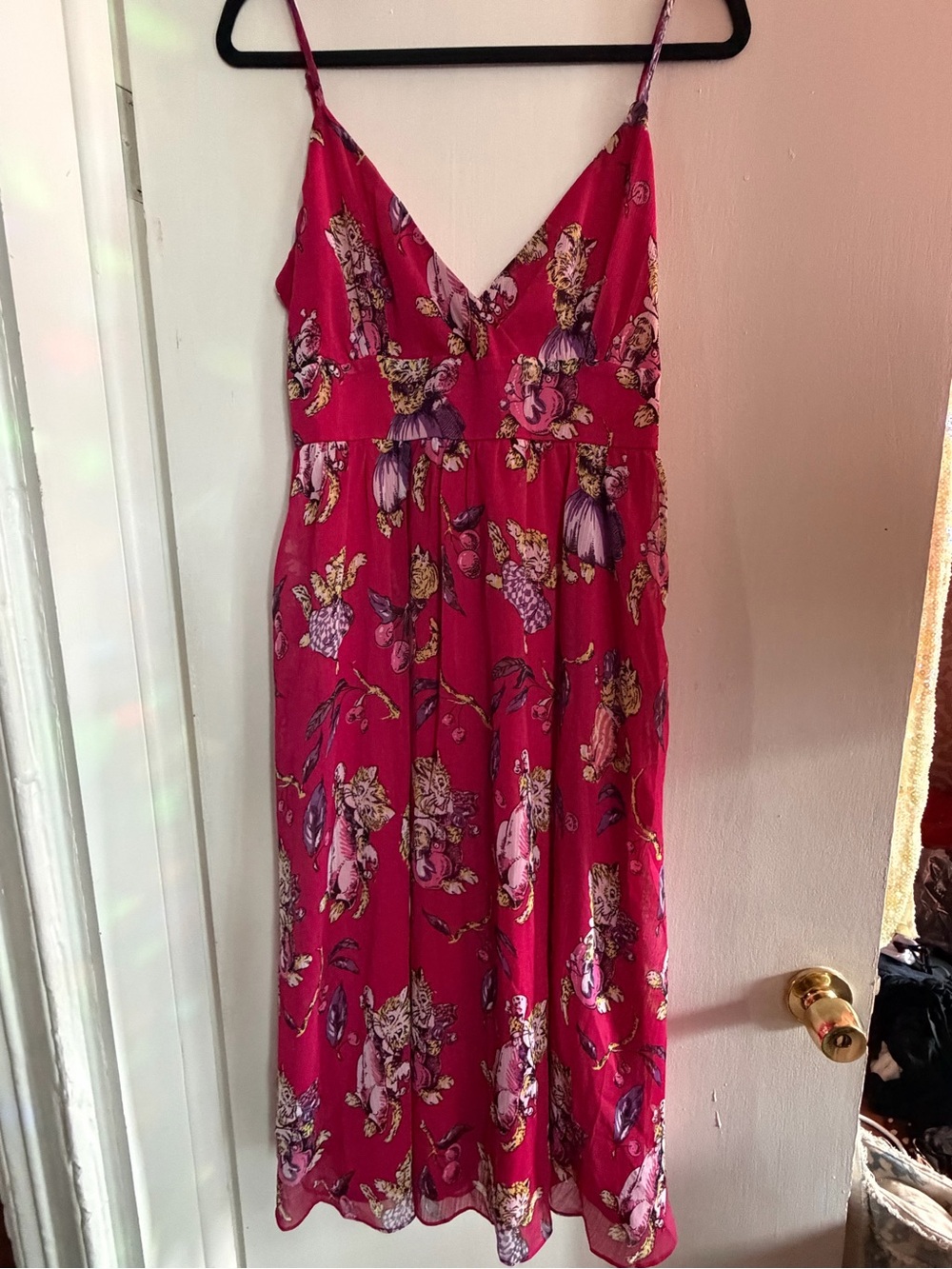 Vintage NBW Pink betsey Johnson kittens with mittens sz 6 dress